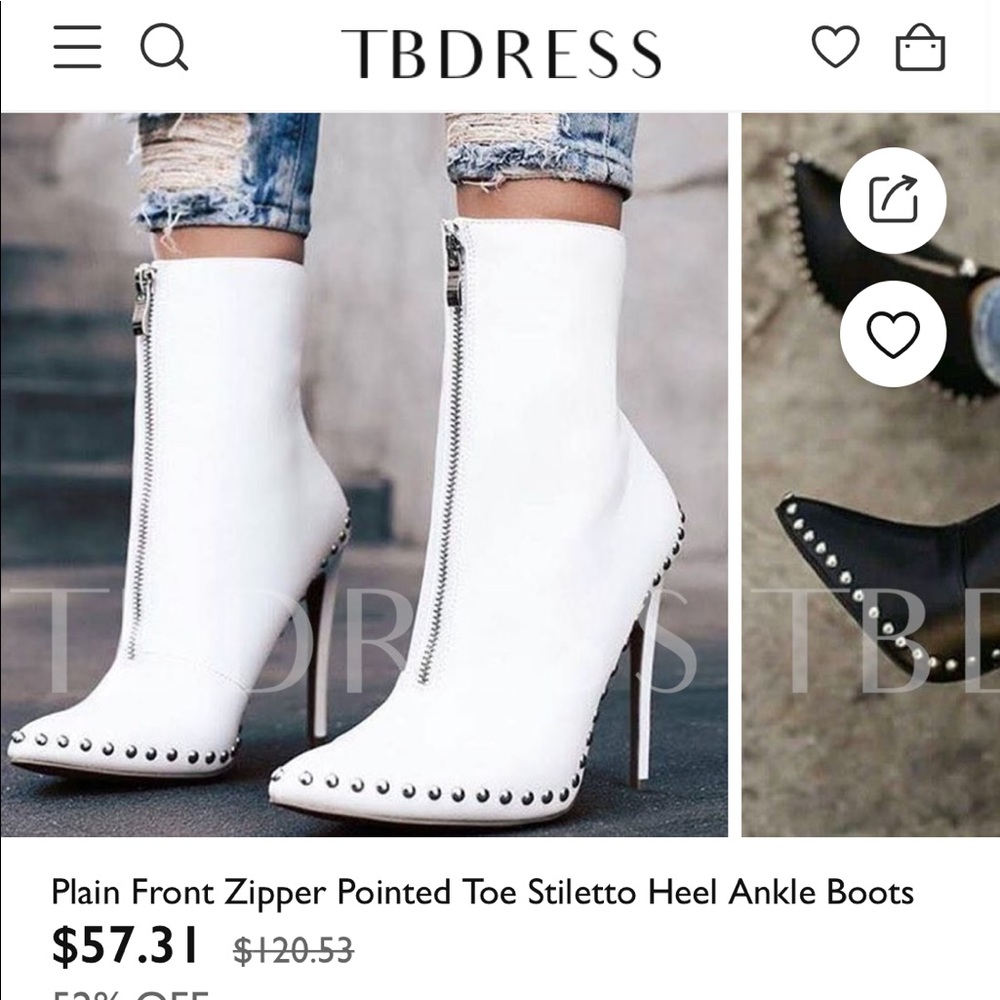 TbDress White Booties